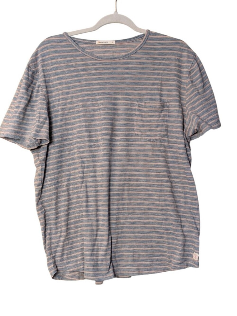 Marine Layer striped pocket t-shirt 16068 coastal casual beach soft size Large